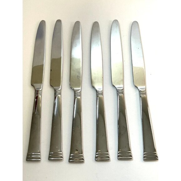 PARADISE by Towle Living Collection Stainless 18/0 Dinner Knife Knives Lot of 6 - Picture 1 of 5